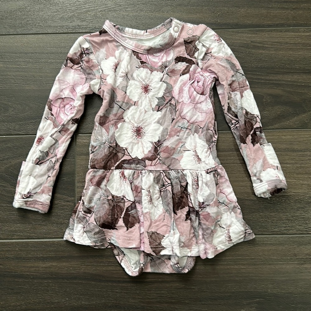 Posh Peanut Nikki Long Sleeve Bodysuit Twirl 0-3M